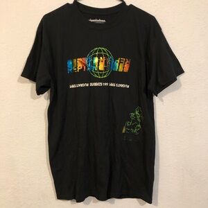 Rugrats Nickelodeon Black T-Shirt with Colorful Reptar Graphic
